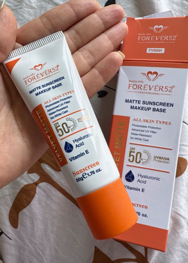 NEW! Forever 52 Matte Sunscreen Makeup Base SPF 50