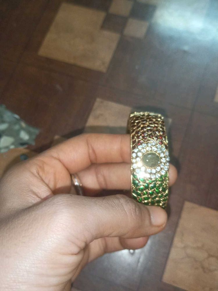 Ethnic Bangle Bracelet with Stones
