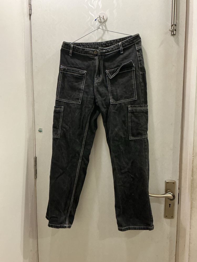 Grey Cargo Pants