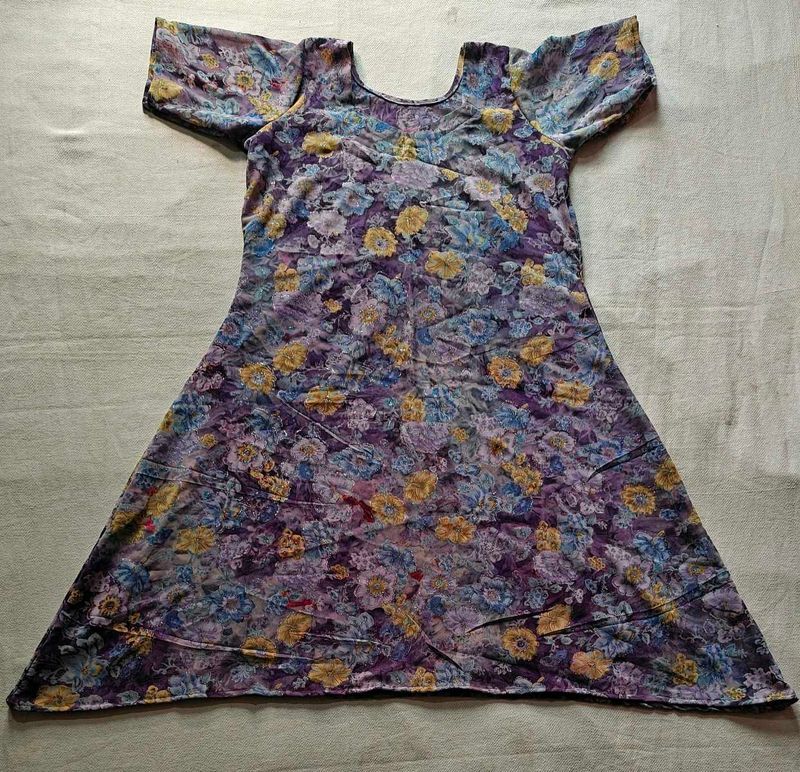Floral Print A-Line Dress