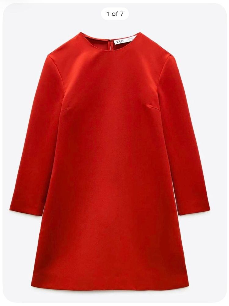 Zara Limited Edition Studio Satin Red Dress