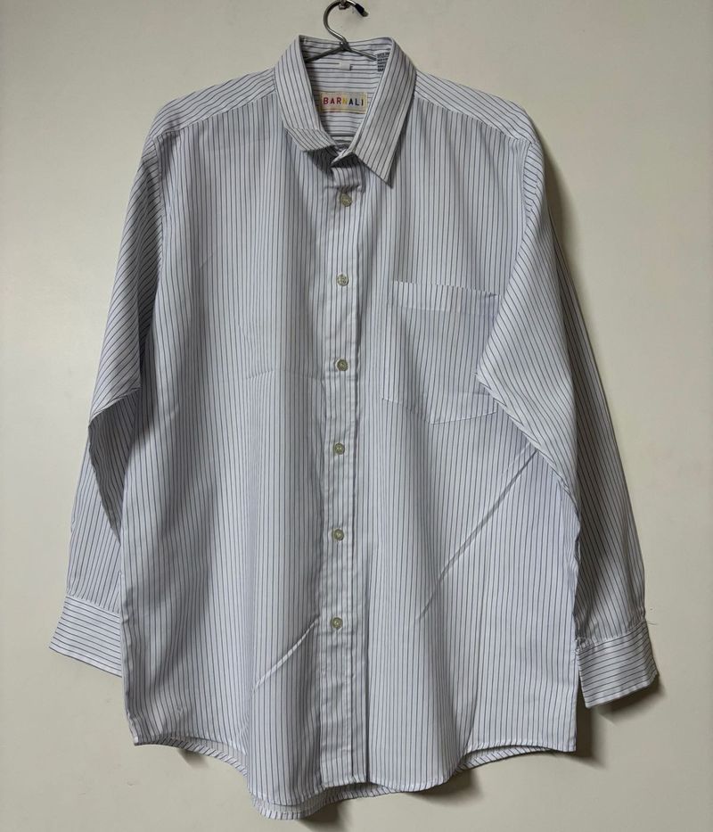Men's Striped Long Sleeve Button Down Shirt