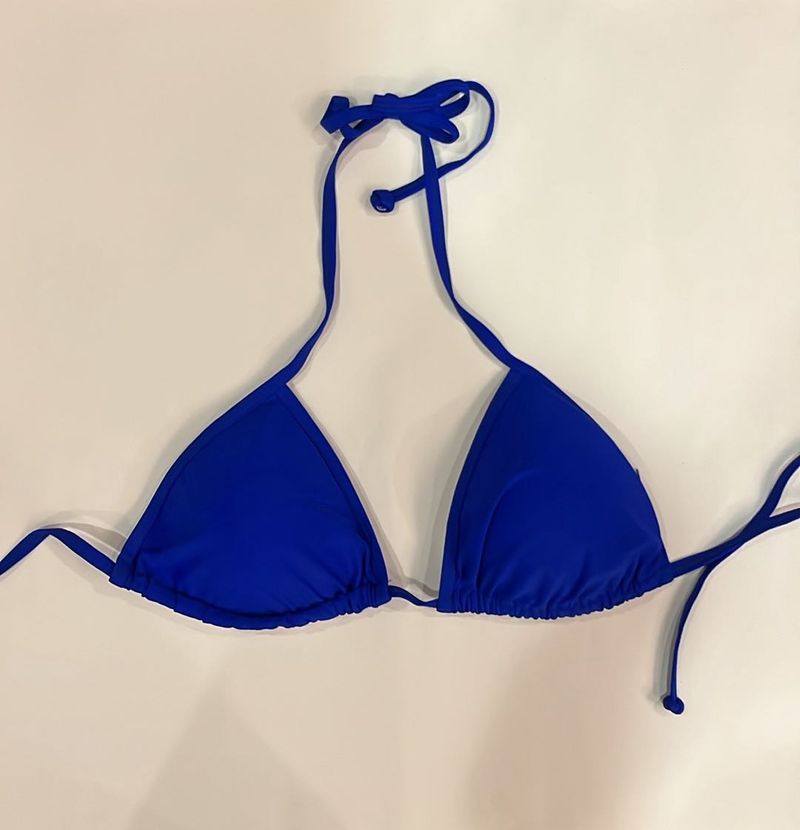 Royal Blue Halter Tie up Bikini Top