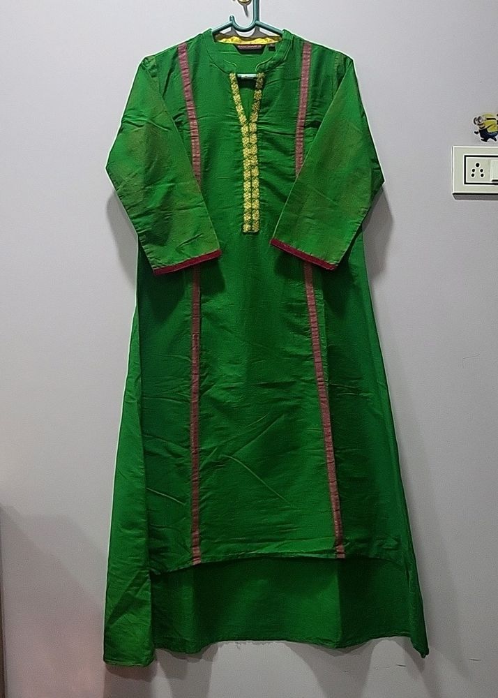 Rangmanch by Pantaloons - Printed Kurta with Asymmetrical Hemline