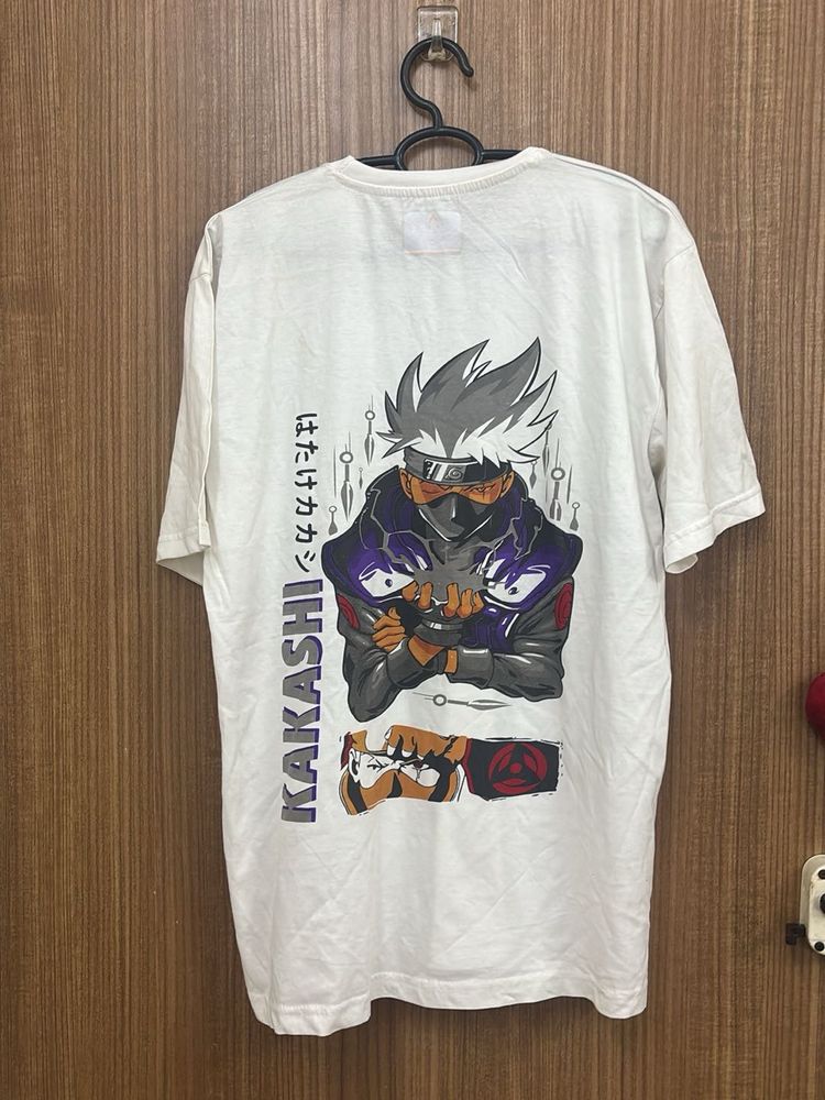 Kakashi Backprint Graphic Tee - Anime Inspired