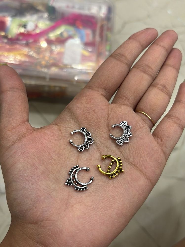 Boho Style Nose Rings Set of 4