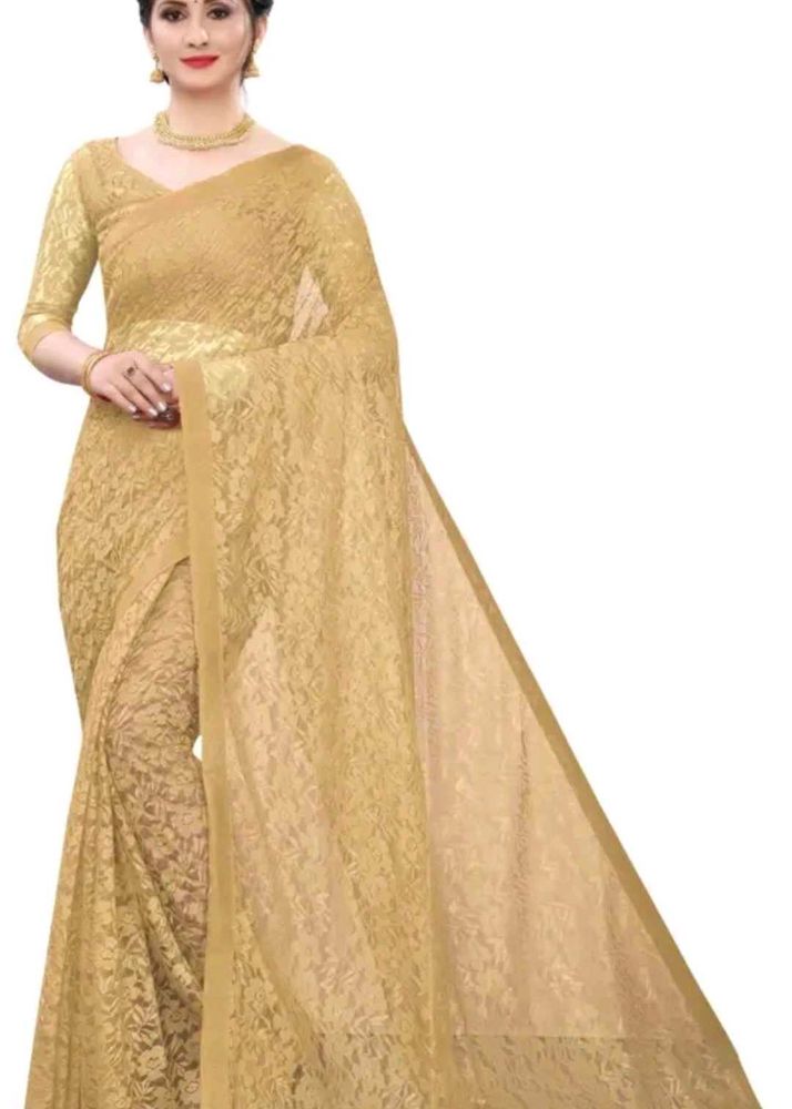 Elegant Golden Saree