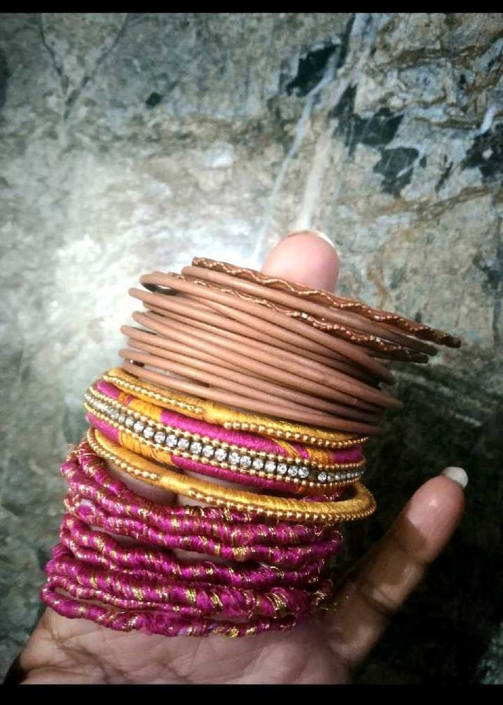 Vibrant Silk Thread Bangles Set