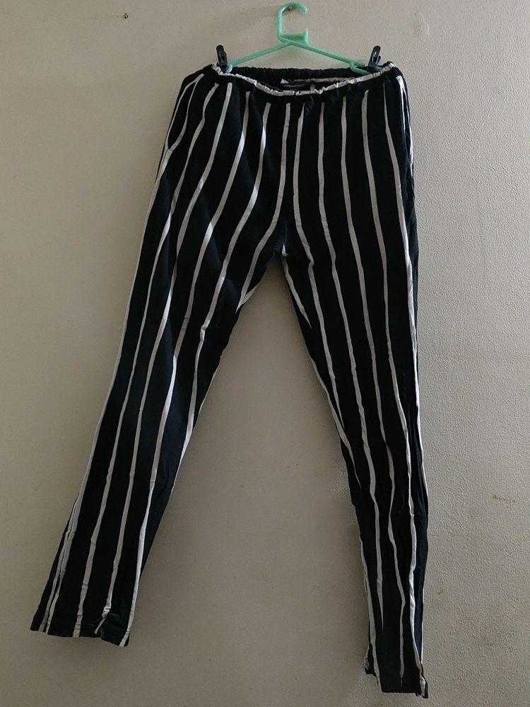 Hypernation Botton Pants Stretchable Black Women's