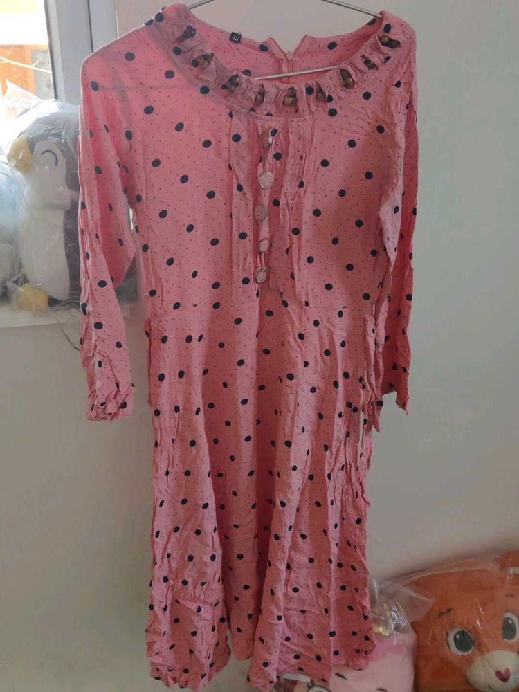 Pink Polka Dot Dress