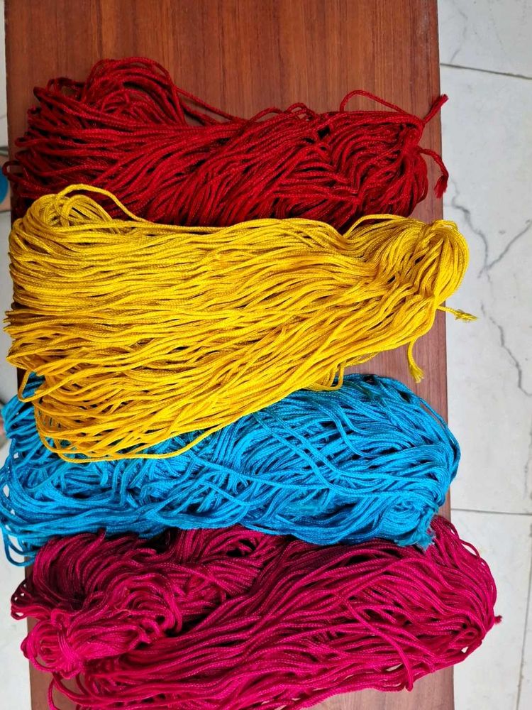 combo of 4 Colorful Yarn Bundle
