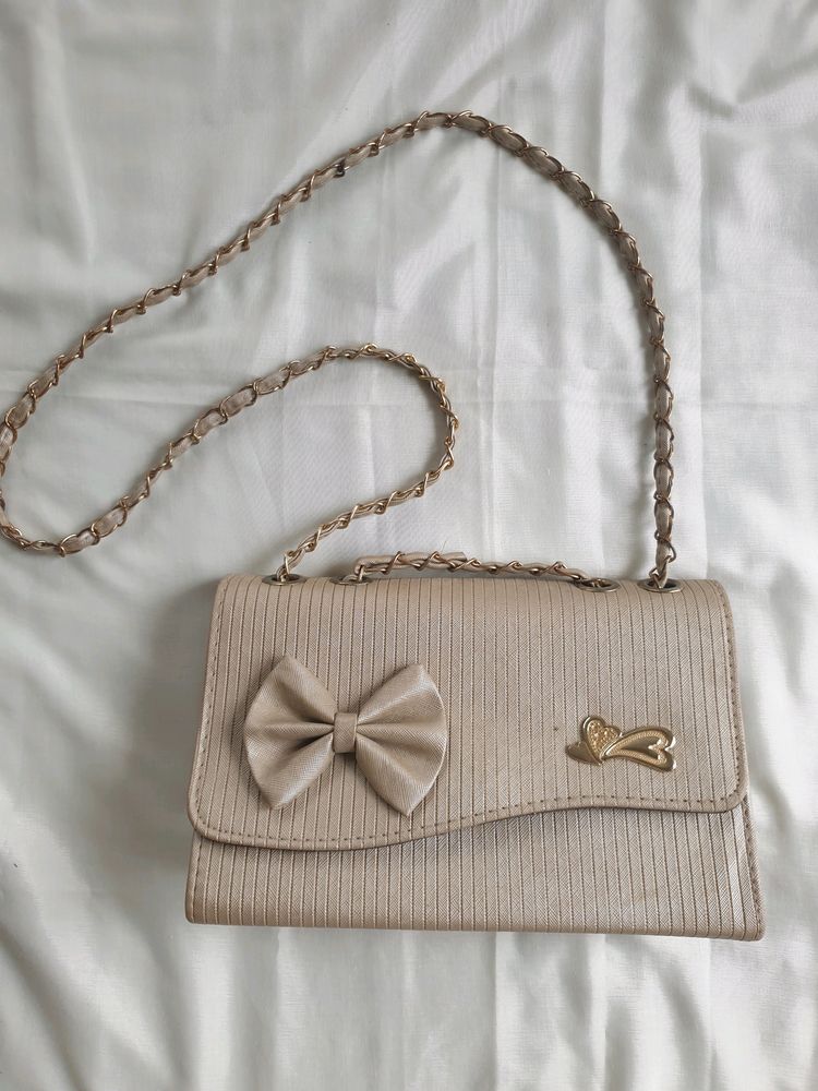 Cute Bow Detail Chain Bag