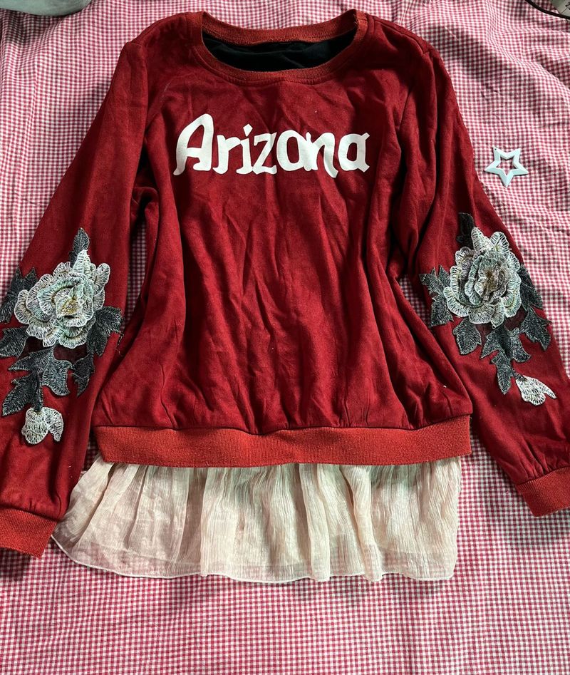 Chic "Arizona" Top with Floral Accents