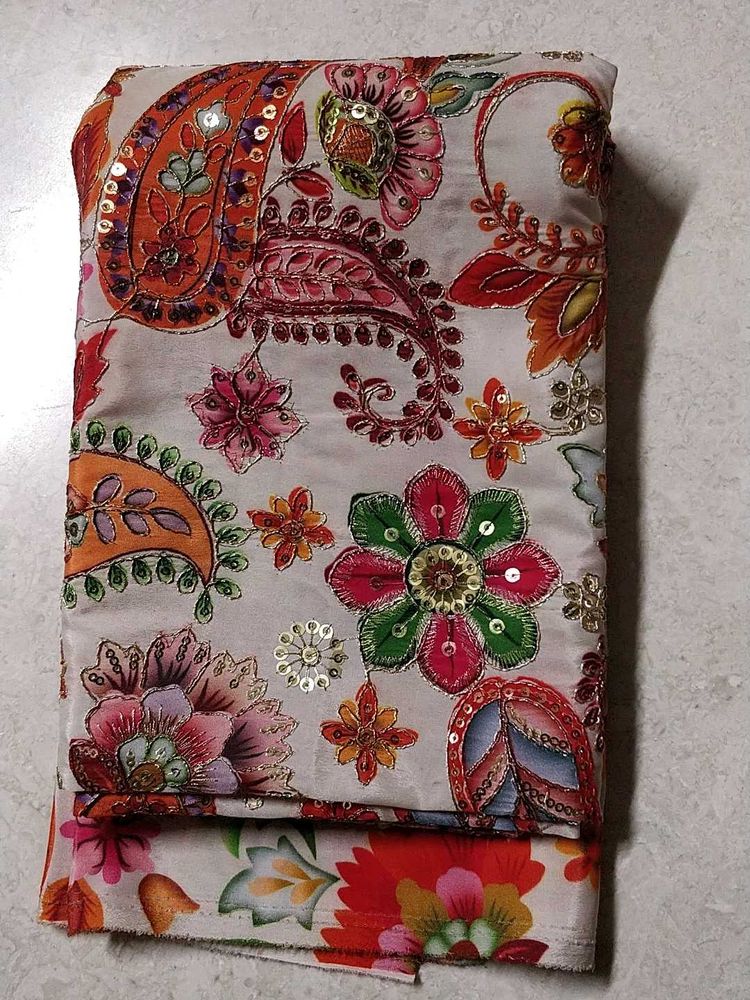 Elegant Floral blouse Material