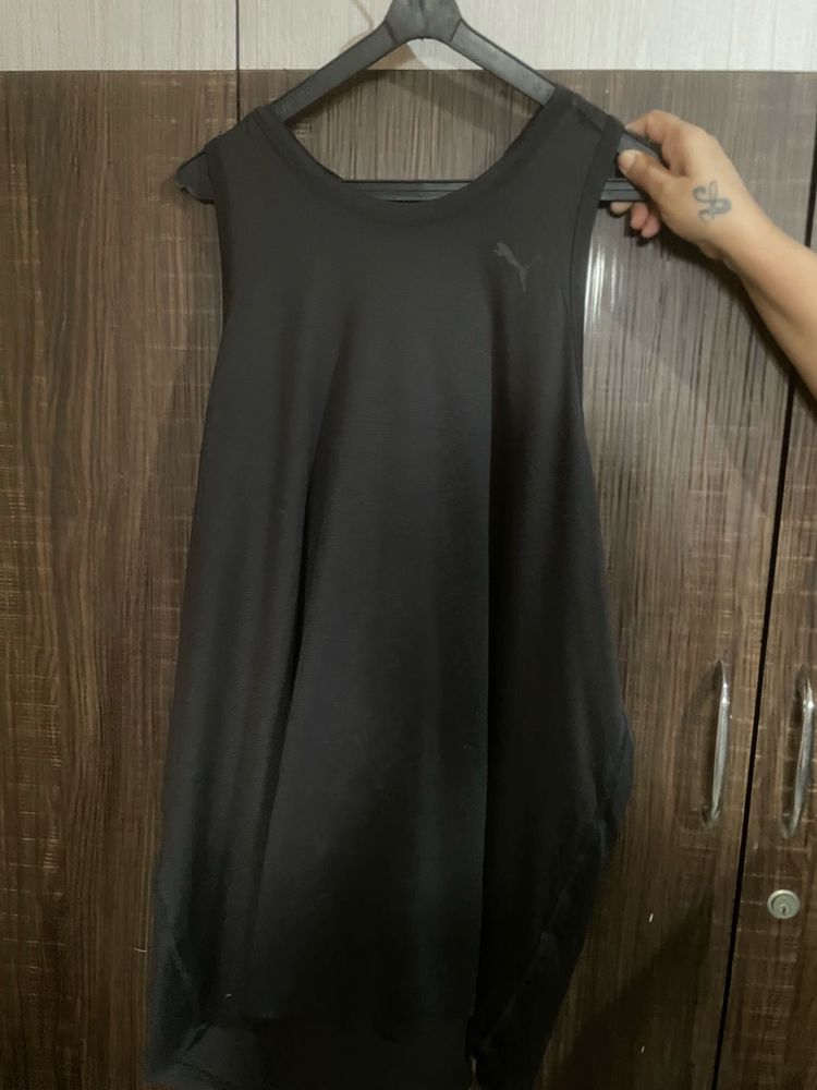 Puma Black Sleeveless Athletic Top
