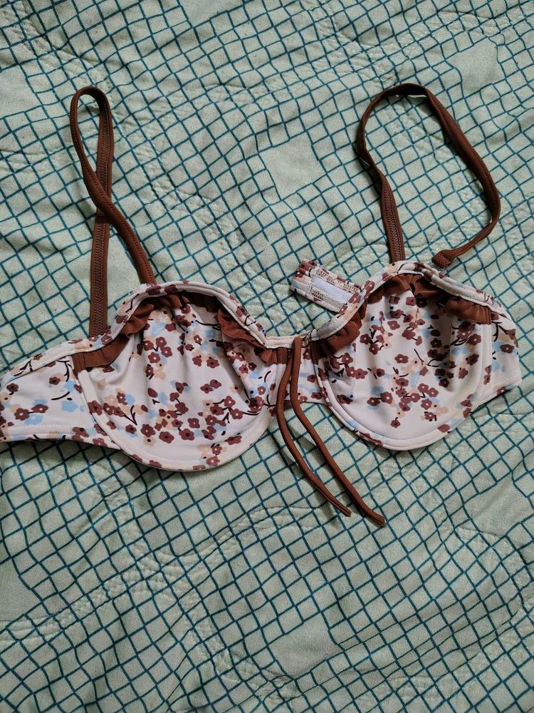 Floral Print Bikini Top Bra Cute femme