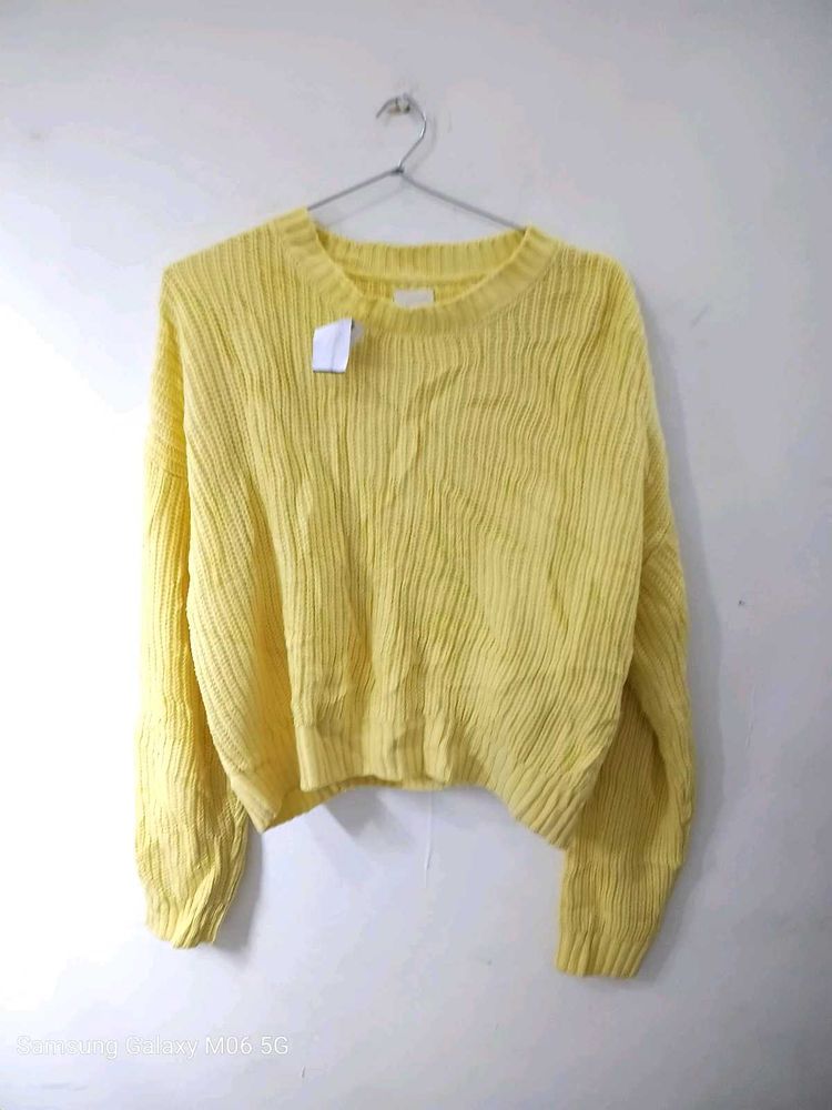 sinsay Yellow Knit Sweater