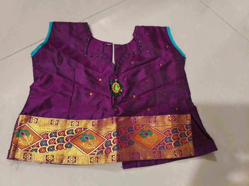 Designer Purple Silk Blouse