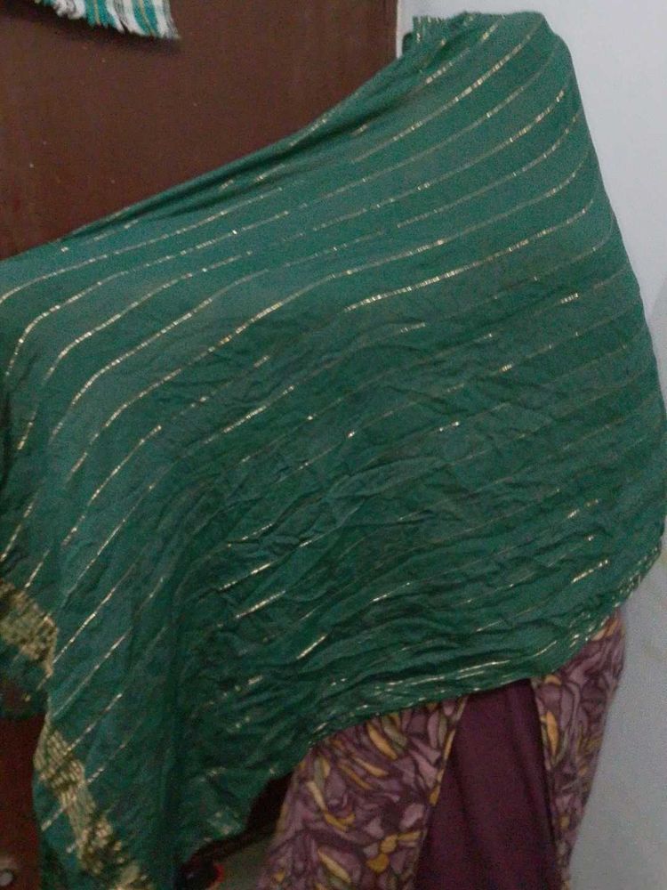 Elegant Emerald Green Dupatta of 1