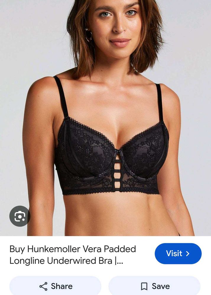 Hunkemoller Black Lace Longline Bra