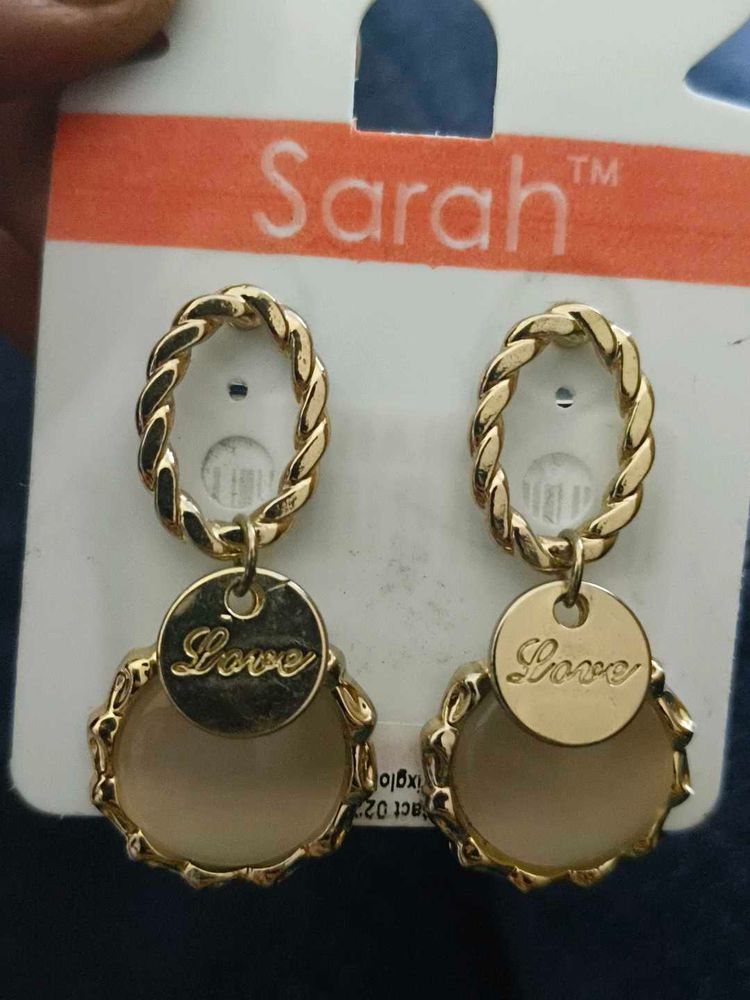 Anti Tarnish "Love" Hoop Earrings
