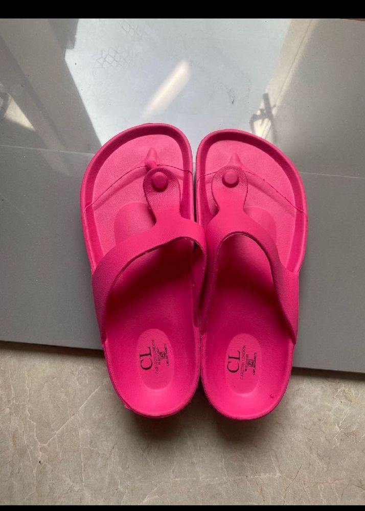 Vibrant Pink Flip Flops