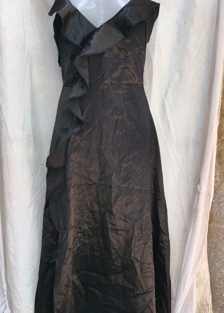 I. Elegant Black Ruffle Dress