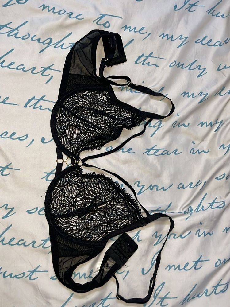Black Lace Bra