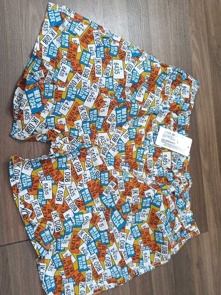 Fun License Plate Print Shorts