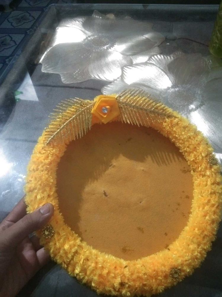 Decorative Yellow Floral Tray