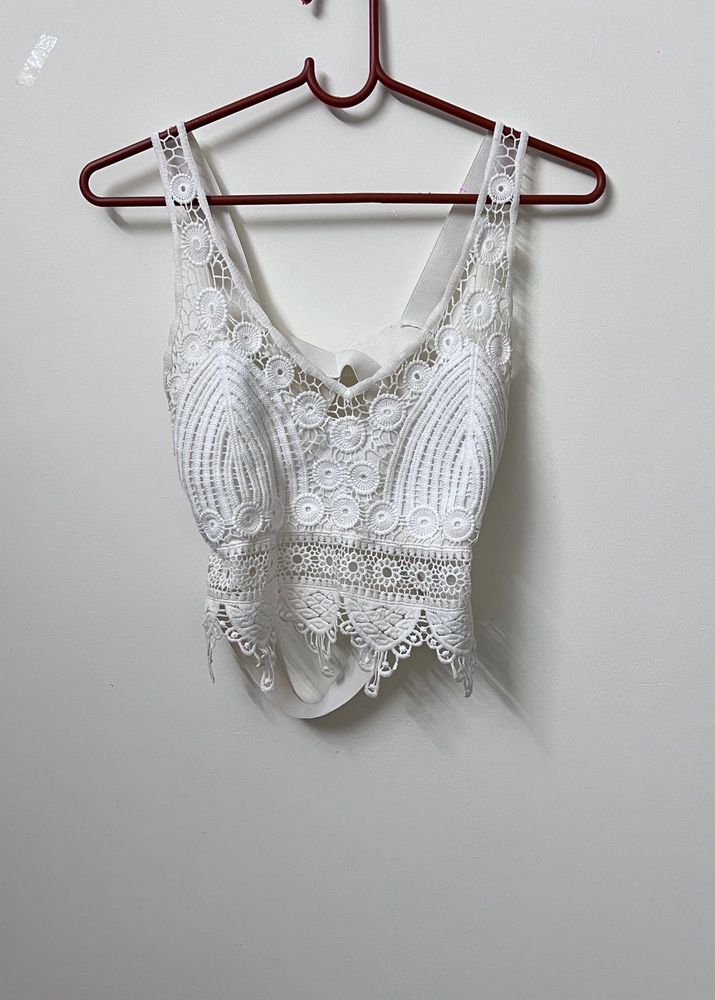 White Lace Tank Top
