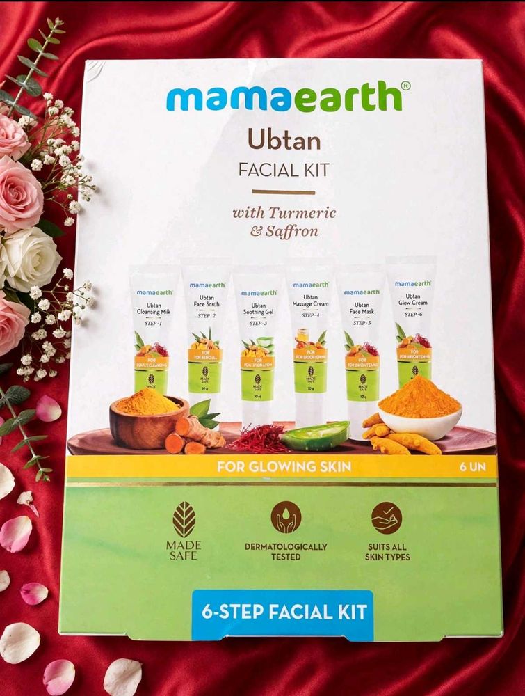 💜 Mamaearth Ubtan Facial Kit - 6 Step - For Skin