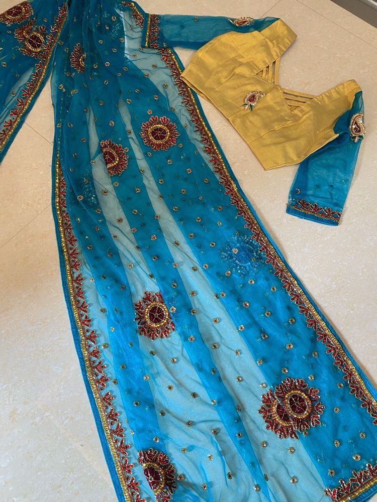 Heavy Vintage zari work Saree