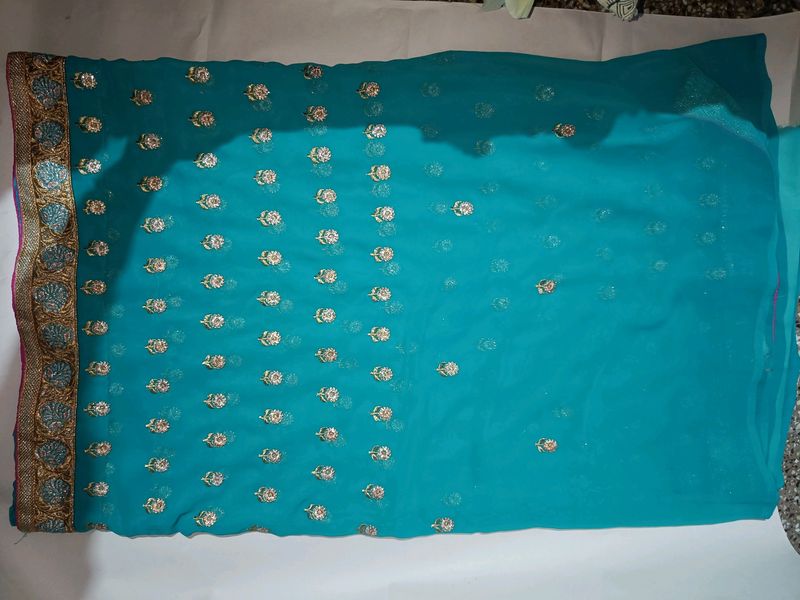 Jungle Green Fancy Saree