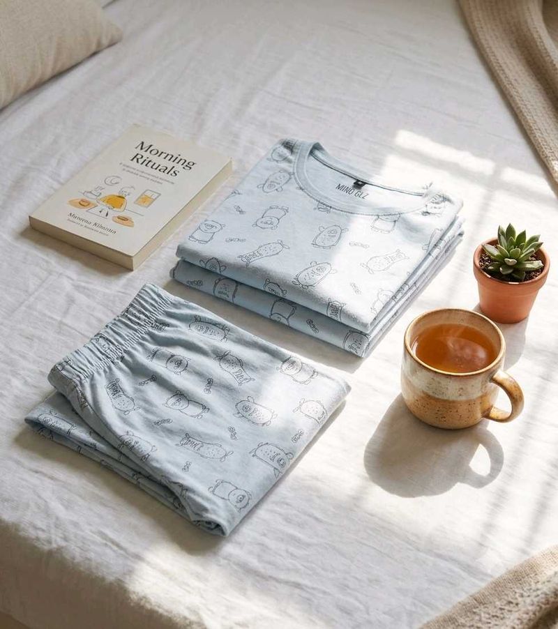 Cute Cartoon Print Pajama Set