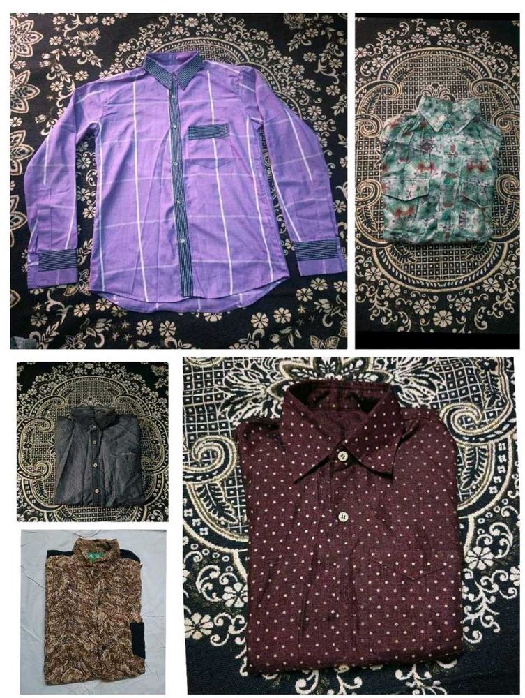 5 Men's Button-Up Shirts Bundle