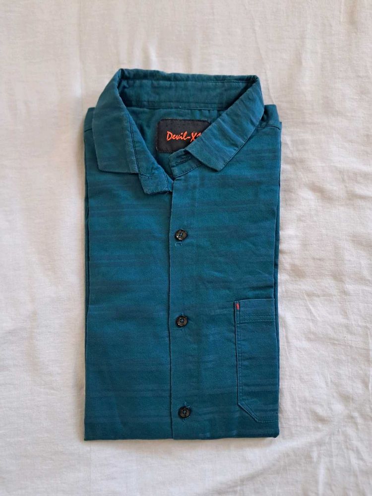 Stylish Teal Blue Shirt