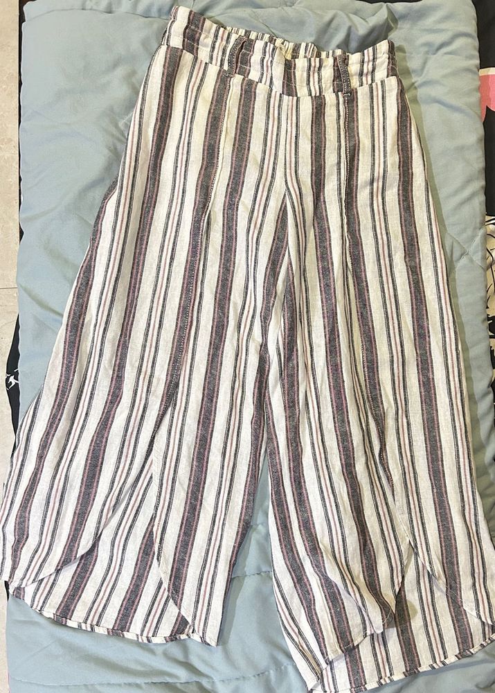 White Striped Baggy Pants