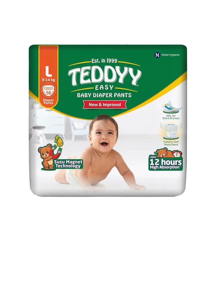 Teddyy Easy Pant Diaper (L, 9-14 Kg,56 Pieces)