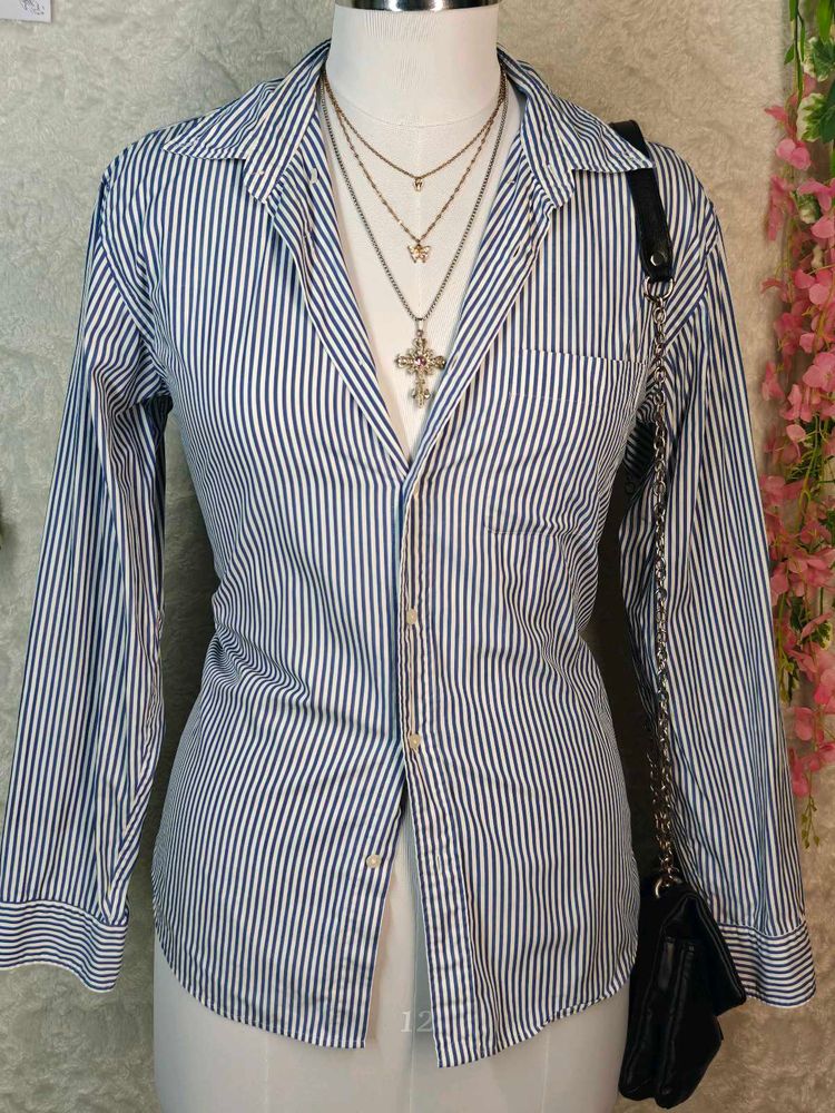 Classic Striped Button-Up Shirt