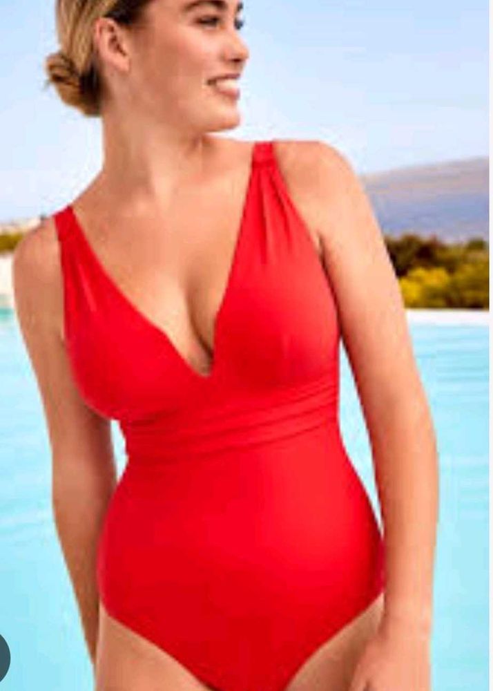 Red One Piece Swimsuit