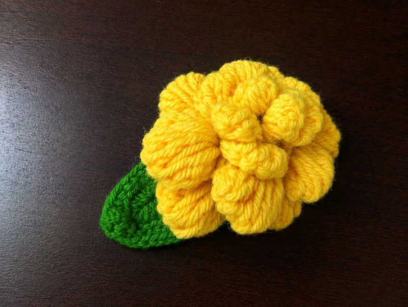 Handmade Crochet Flower Hair Clip