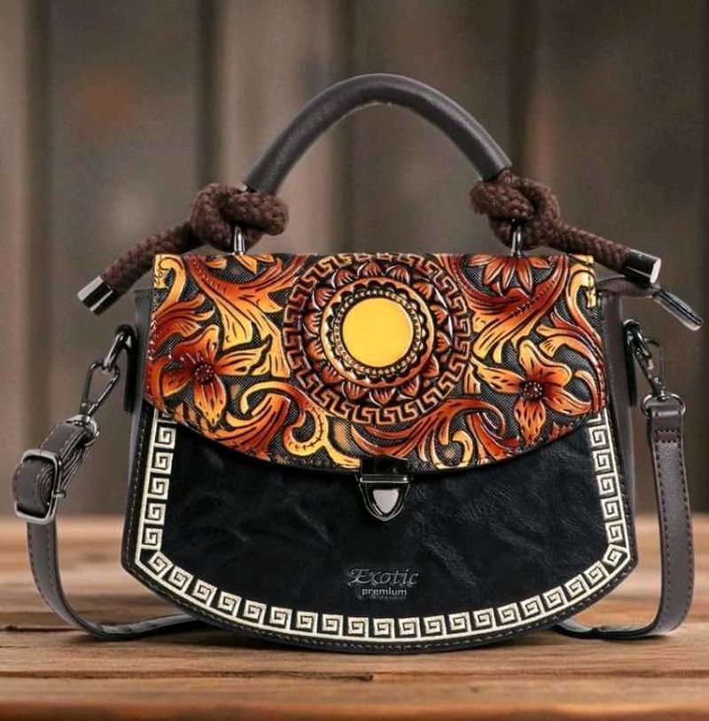 Exotic Premium Embossed Leather Handbag
