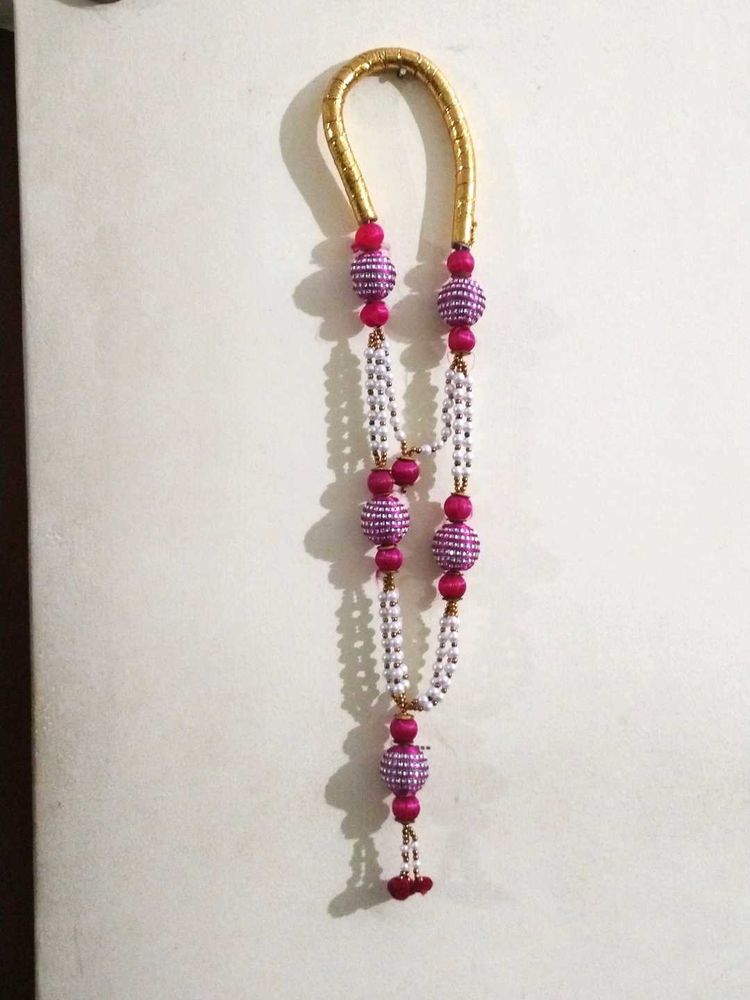 Decorative Pink &amp; White Beaded Garland