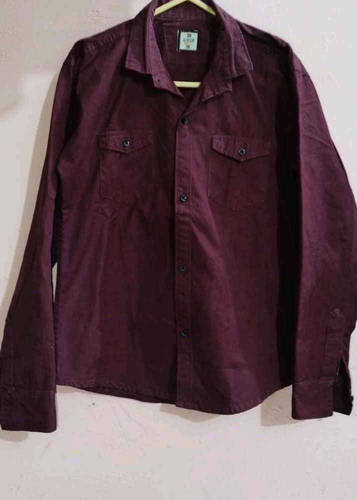 Burgundy Casual Shirt