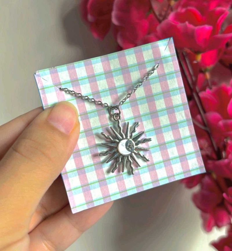 Sun &amp; Moon Pendant Necklace