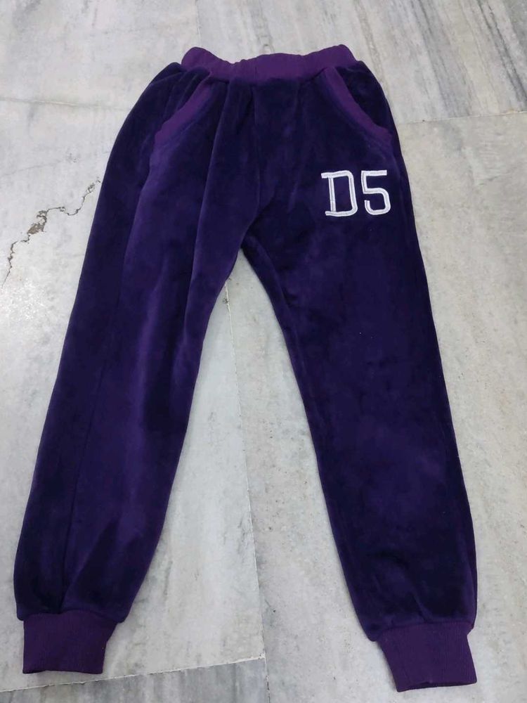 Purple Joggers with D5 Detail