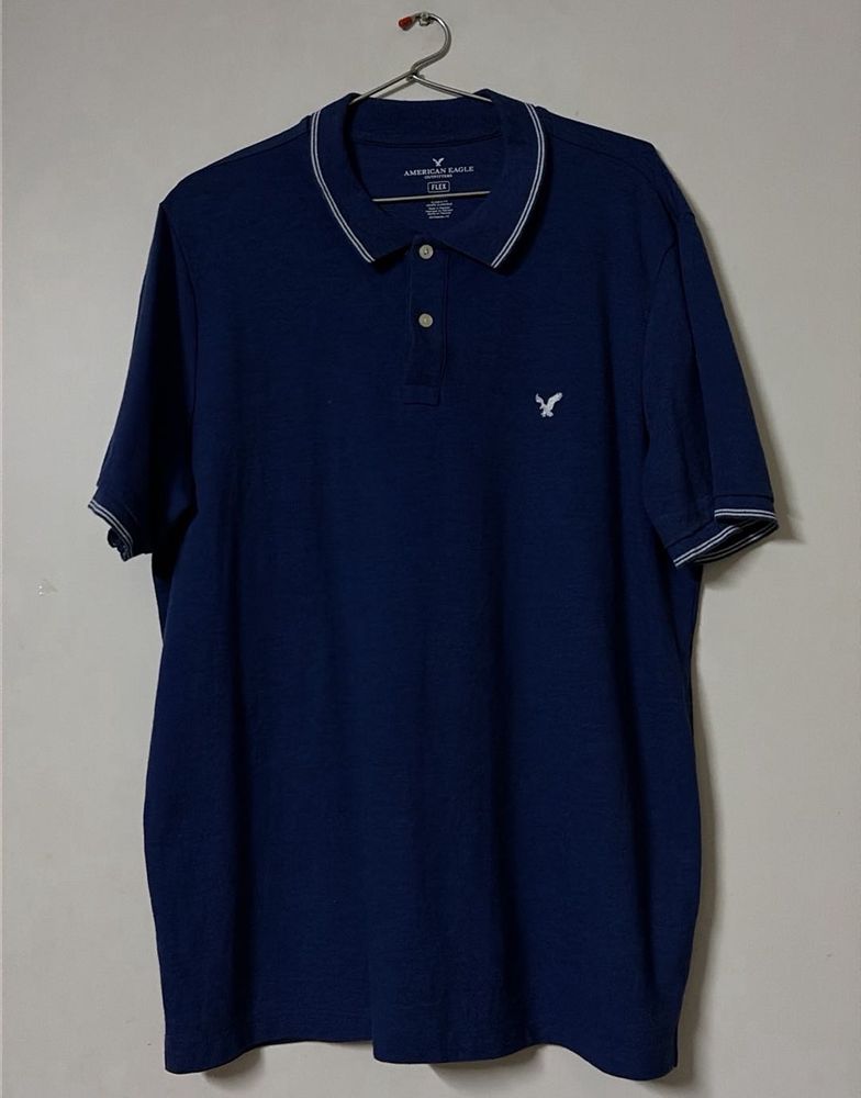 American Eagle Navy Blue Polo Shirt
