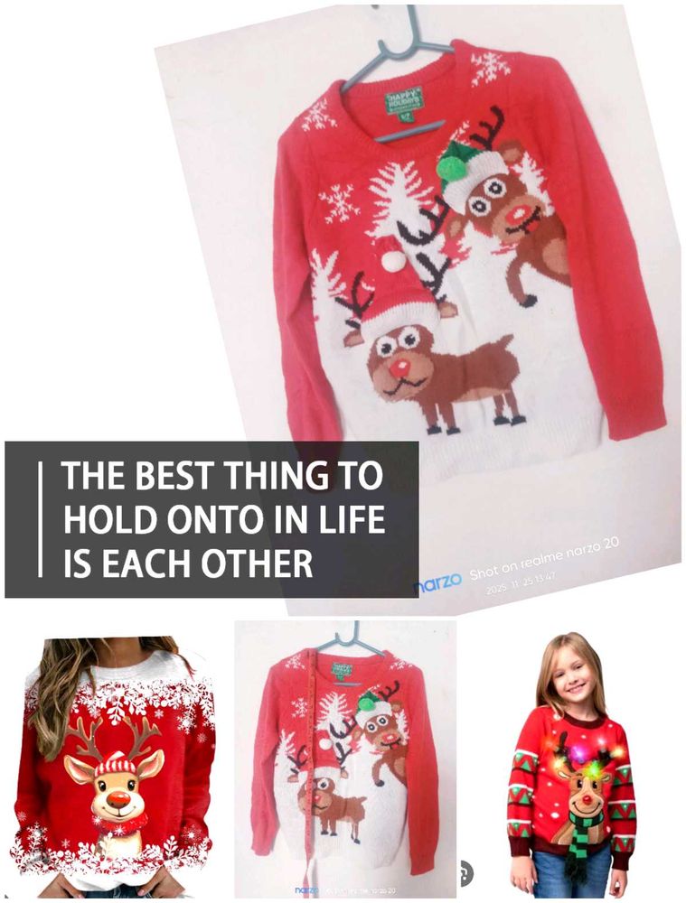 Festive Reindeer Christmas Sweater