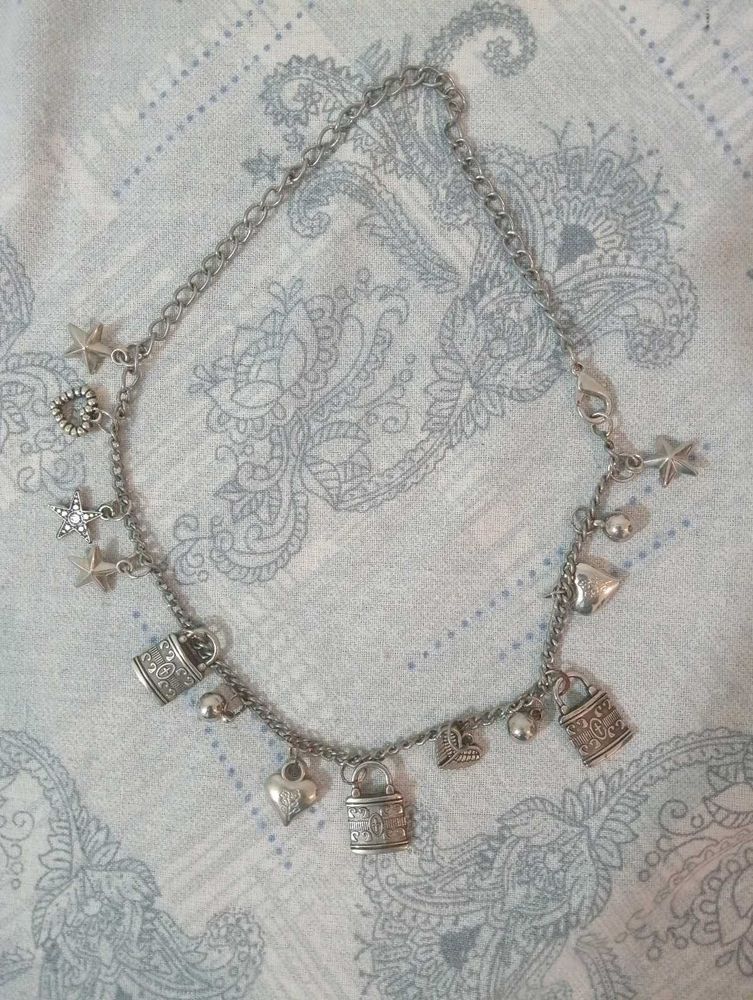 Charming Lock and Heart Charm Necklace